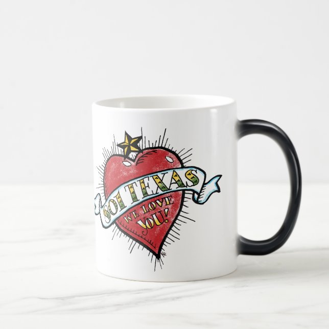 Mágica 801 Texas, nós amamo-lo! caneca de café (Direita)
