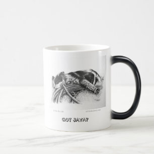 Mágica A caneca azul de Heeler "obteve java? "
