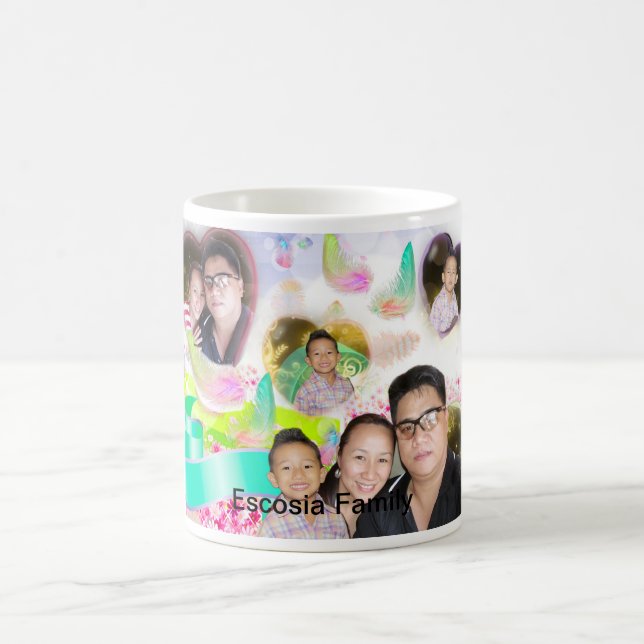 Mágica A caneca Morphing é uma original projetada (Centro)