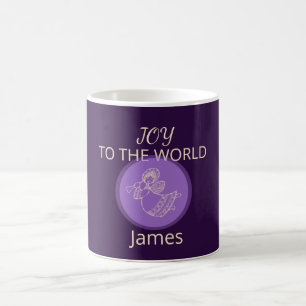 Mágica Anjo Lavanda Radiante de Alegria Caneca Família Gl