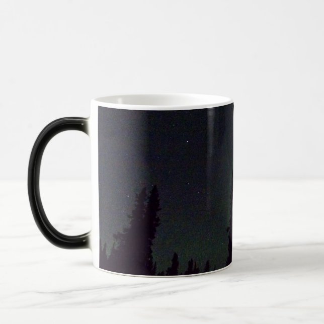 Mágica Aurora boreal bonita que Morphing a caneca (Esquerda)