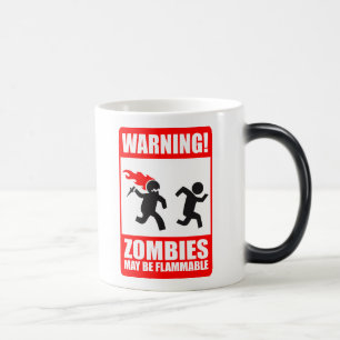 Mágica Aviso! Os zombis podem ser caneca inflamável