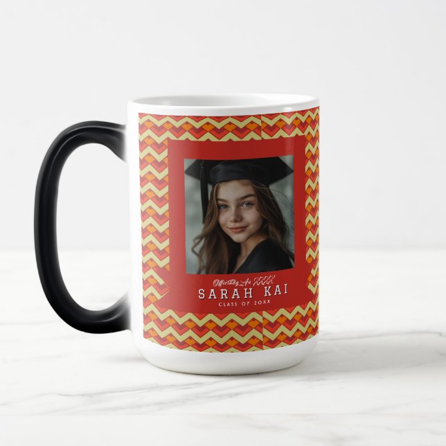 Mágica Bela Caneca Graduada com Impressão em Zigue-Zague (Esquerda)
