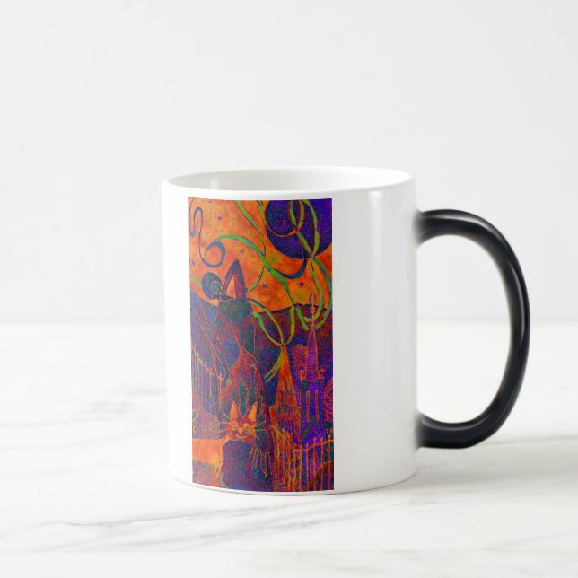 Mágica Caneca alaranjada insolente do gato (Direita)