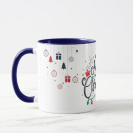 Mágica caneca azul de Natal