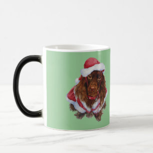Mágica Caneca bonito do Natal da arte do realista do cão