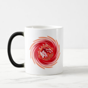 Mágica Caneca Branca de Corvo Selvagem