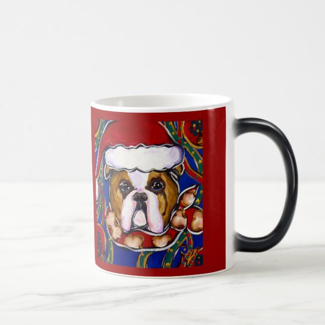 Mágica Caneca Bulldog Papai Noel (Direita)