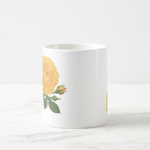 Mágica Caneca Clássica — Série Floral Caneca com rosa ama