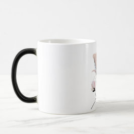 Mágica Caneca com Desenho de Flor Deslumbrante em Aquarel