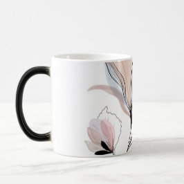 Mágica Caneca com Desenho de Flor Deslumbrante em Aquarel