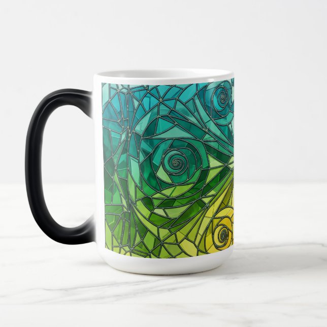 Mágica Caneca com design de mosaico moderno de mudança de (Esquerda)