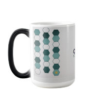 Caneca com Padrão Geométrico Moderno de Hexágono