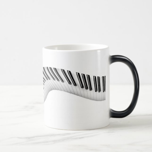 Mágica Caneca com Teclas de Piano Abstratas se Transforma (Direita)