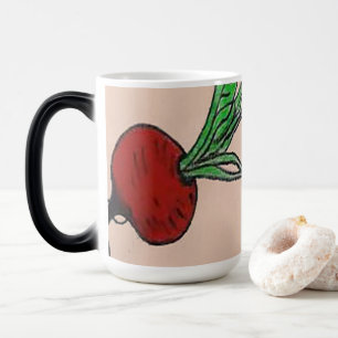 Mágica Caneca com um desenho de rabanete