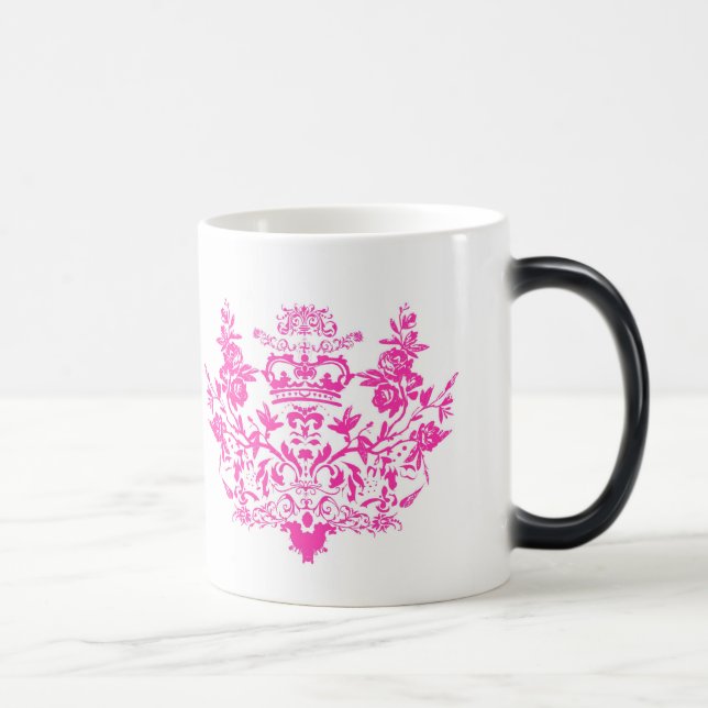 Mágica Caneca cor-de-rosa do damasco do Victorian (Direita)
