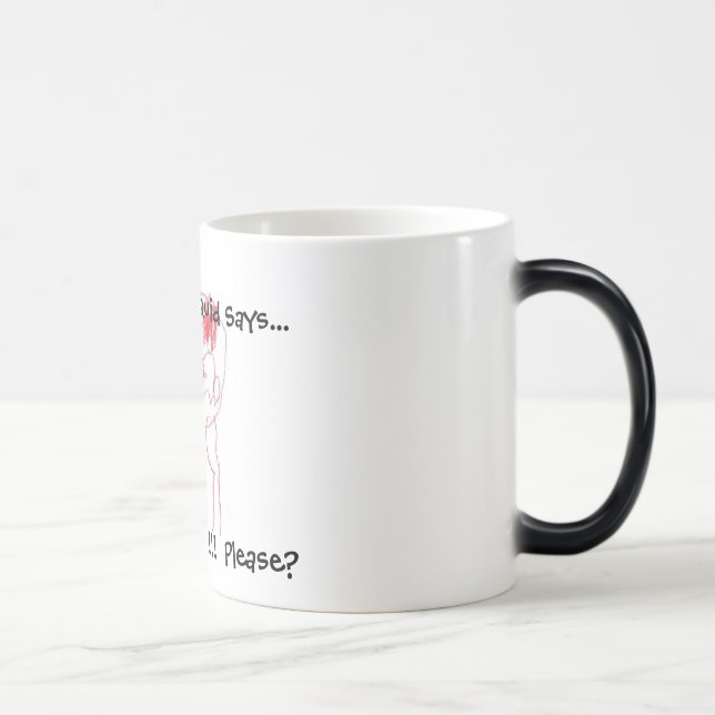 Mágica Caneca Cor-Em mudança gritando do "café" do (Direita)