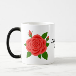 Mágica Caneca da Mãe do Dia das Mães Rosa Vermelha