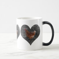 Caneca dada forma coração da galinha