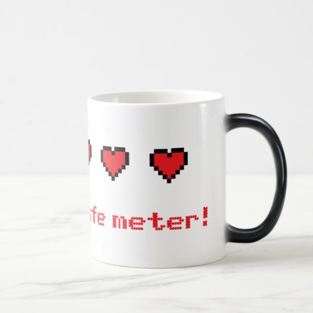 Mágica caneca de 8 bits do coração (Direita)