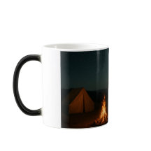 Caneca de Acampamento Noturno - Design de Caubói