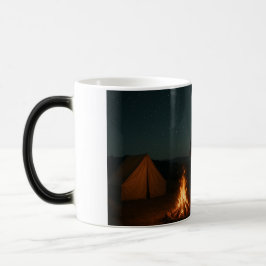 Mágica Caneca de Acampamento Noturno - Design de Caubói