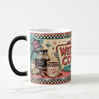 Mágica Caneca de Café de Fim de Semana Vintage Retro 1950