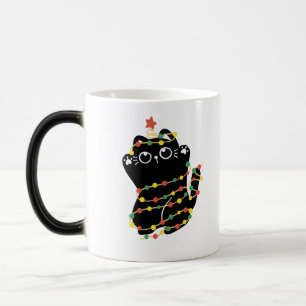 Mágica Caneca de Café de Gato de Natal Fofo