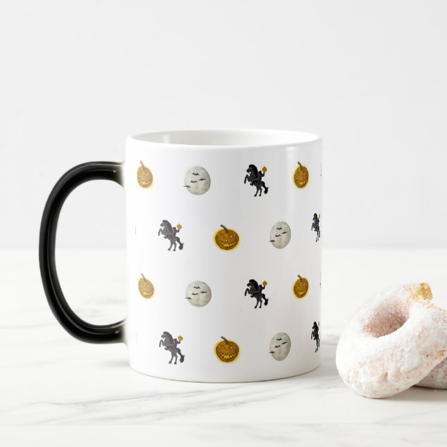 Mágica Caneca de Café do Cavaleiro Sem Cabeça de Hallowee (Com Donut)