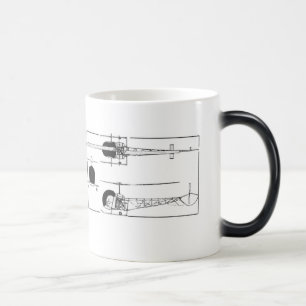 Mágica Caneca de café do helicóptero de Bell 47