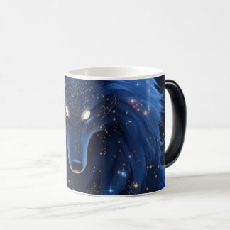 Mágica Caneca de Café Espírito Místico Neon Lobo Alfa Bri