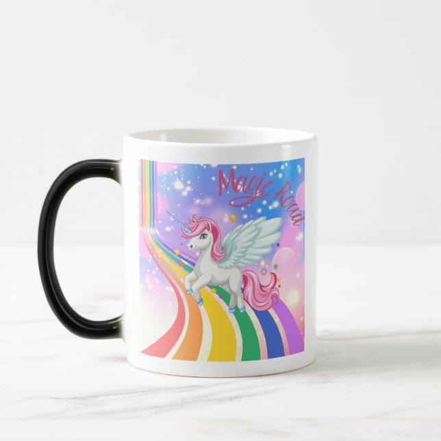 Mágica Caneca de Café Estrada Arco-Íris Pegasus Unicórnio (Esquerda)