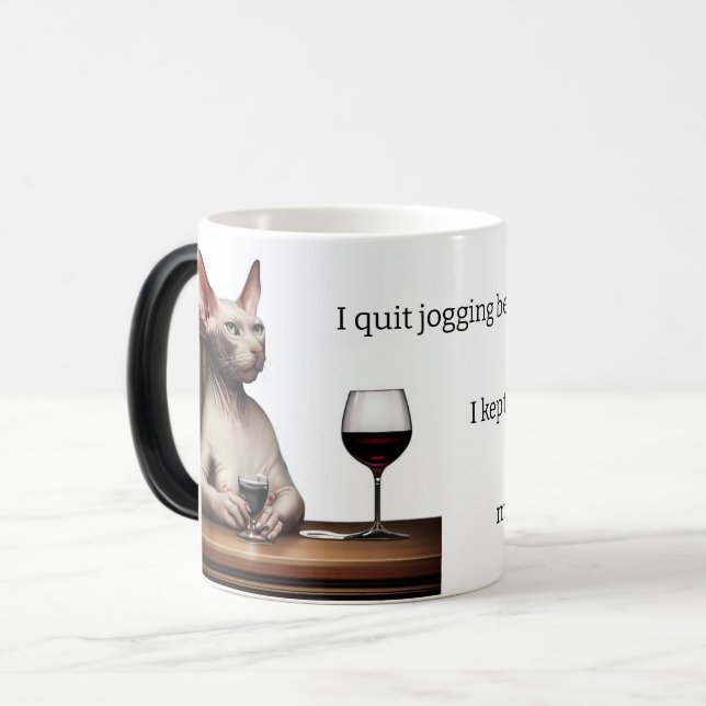 Mágica Caneca de café Humor do Vinho (Frente Esquerda)