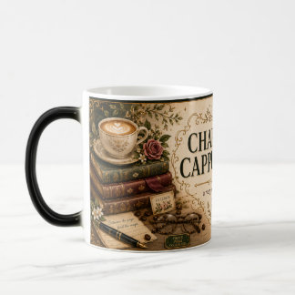 Mágica Caneca de Café Literária Capítulo & Cappuccino par