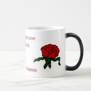 Mágica Caneca de café Morphing das citações da rosa
