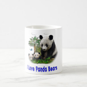 Mágica Caneca de Café Panda Bears Two-Tone