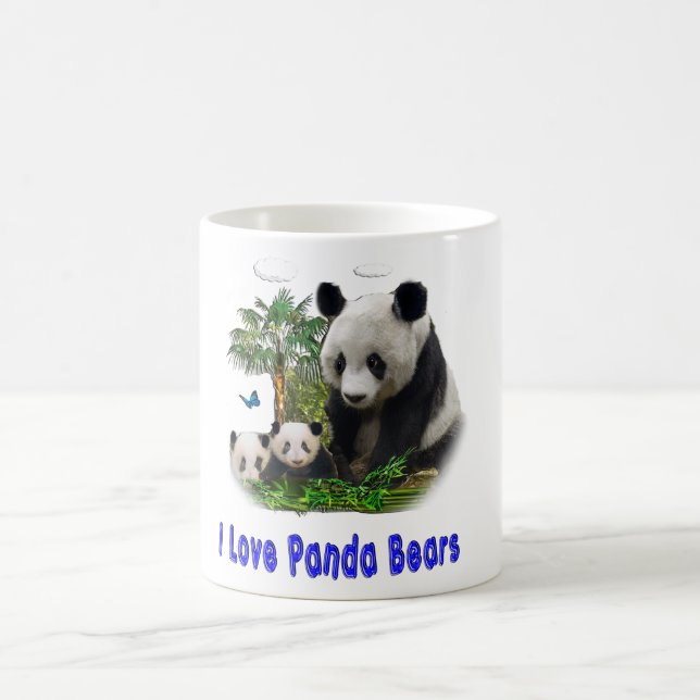 Mágica Caneca de Café Panda Bears Two-Tone (Centro)