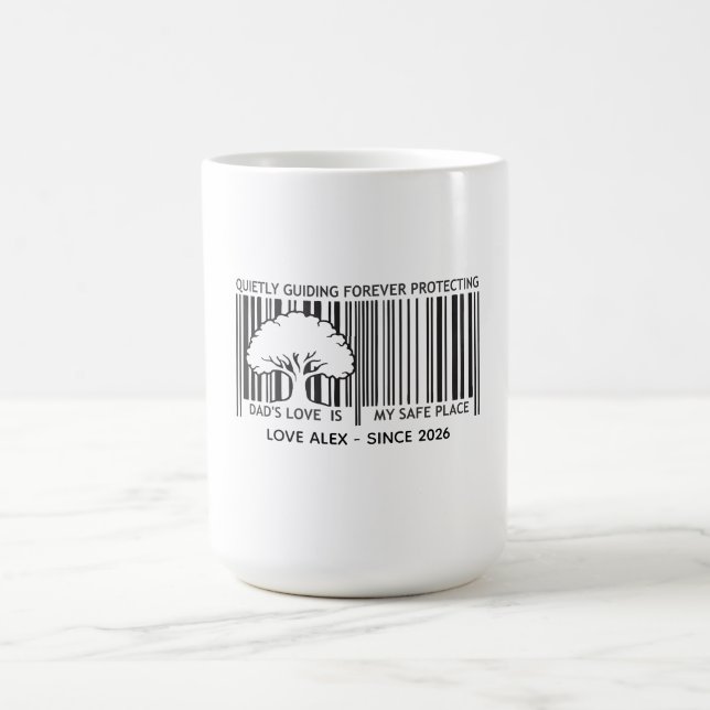 Mágica Caneca de café personalizada com código de barras  (Center)