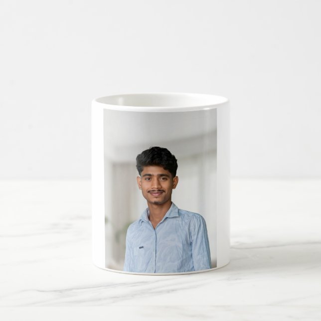 Mágica Caneca de Café Personalizada com Foto (Centro)