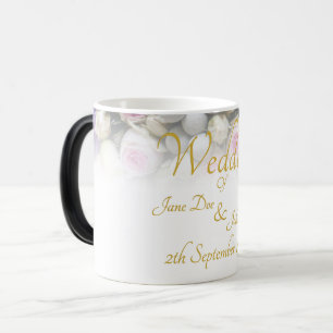 Mágica Caneca de Casamento - Noiva com buquê de casamento
