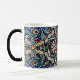Mágica caneca de cerâmica de vidro colorido em mosaico co