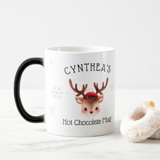 Mágica Caneca de Chocolate Quente Personalizada Rena C pa