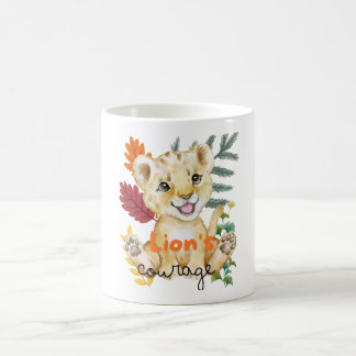 Mágica Caneca de coragem de leão para café adulto criança