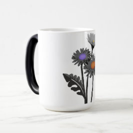 Mágica Caneca de Daisys monocromática