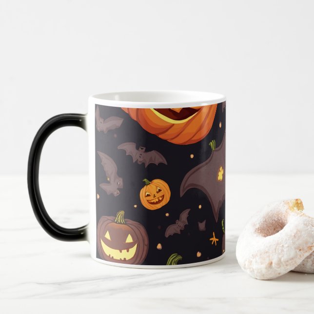 Mágica caneca de design de Halloween especial (Com Donut)