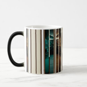 Mágica Caneca de Listras Triplas Celestiais Modernas com 