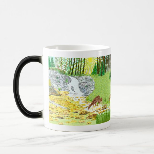 Mágica Caneca de Morfo de Corça e Filhote (Esquerda)