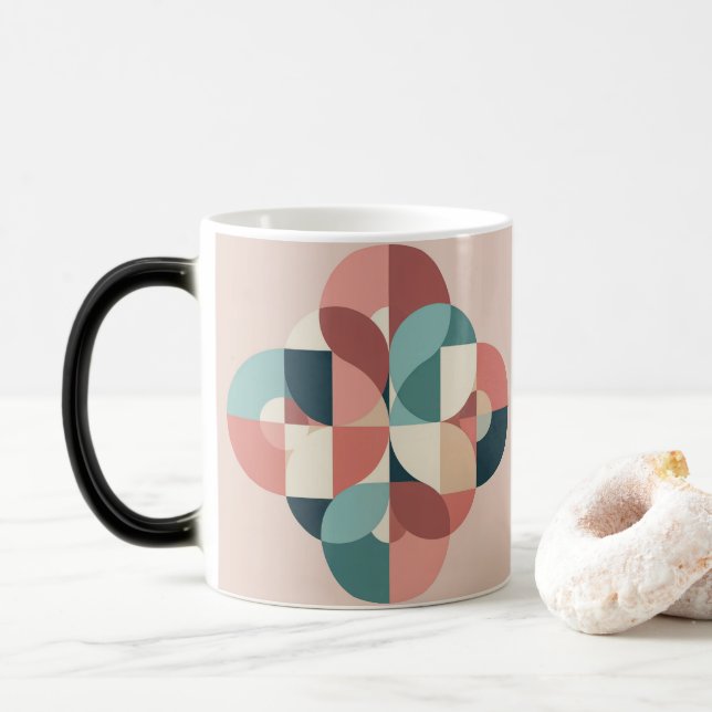 Mágica Caneca de Morfologia de Círculos Modernos de Meado (Com Donut)