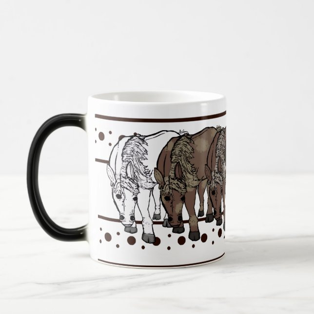 Mágica Caneca de Morfologia de Cor de Cavalos (Esquerda)