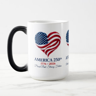 Mágica Caneca de Mudança de Cor America 250 Bandeira Cora